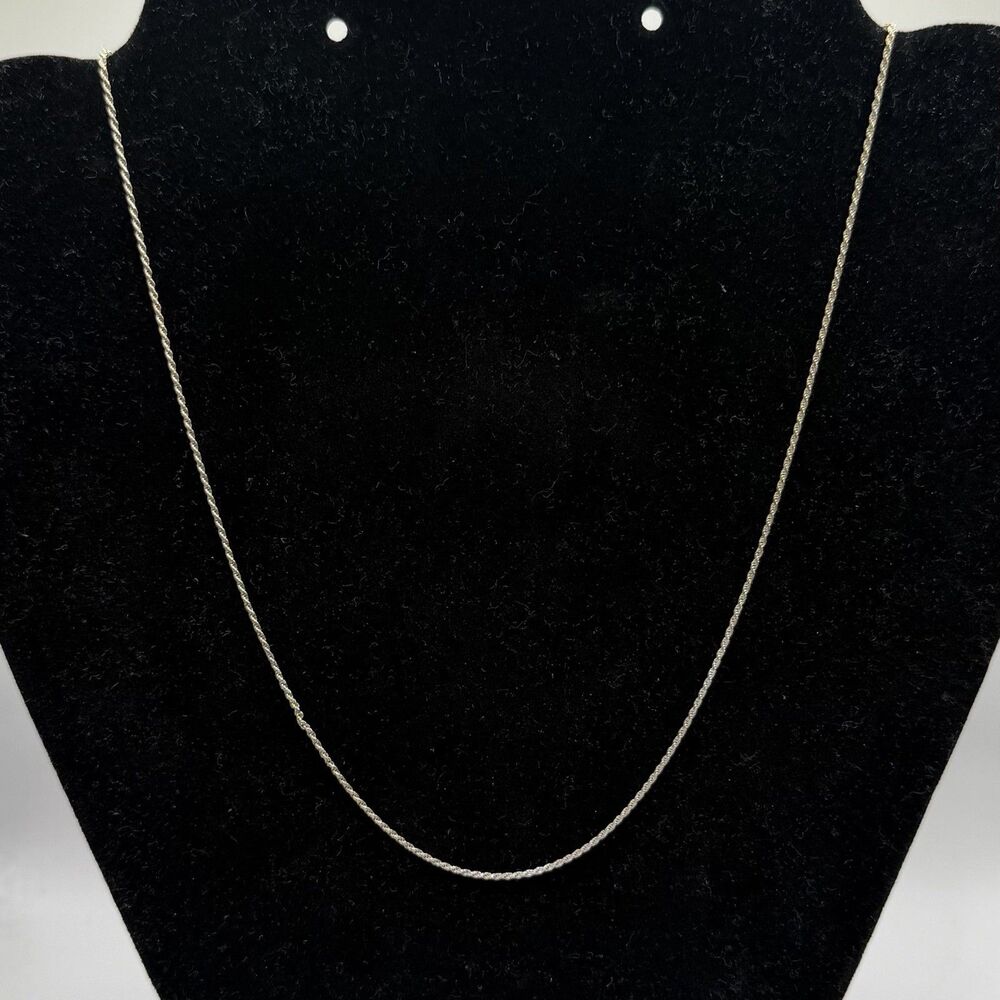 925 Sterling Silver 20" Rope Chain Necklace Classic Fine Jewelry